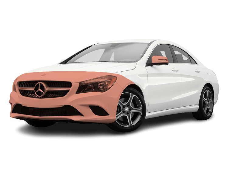 Bronze PPF package — partial front coverage diagram